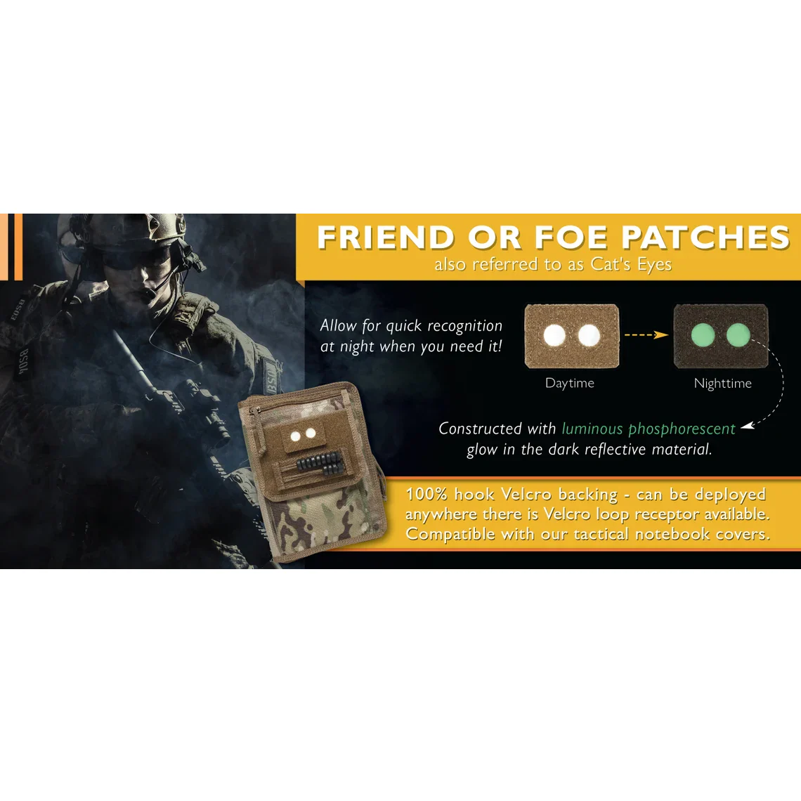 Detachable Friend or Foe Patch / Cats Eye Patch - Image 2