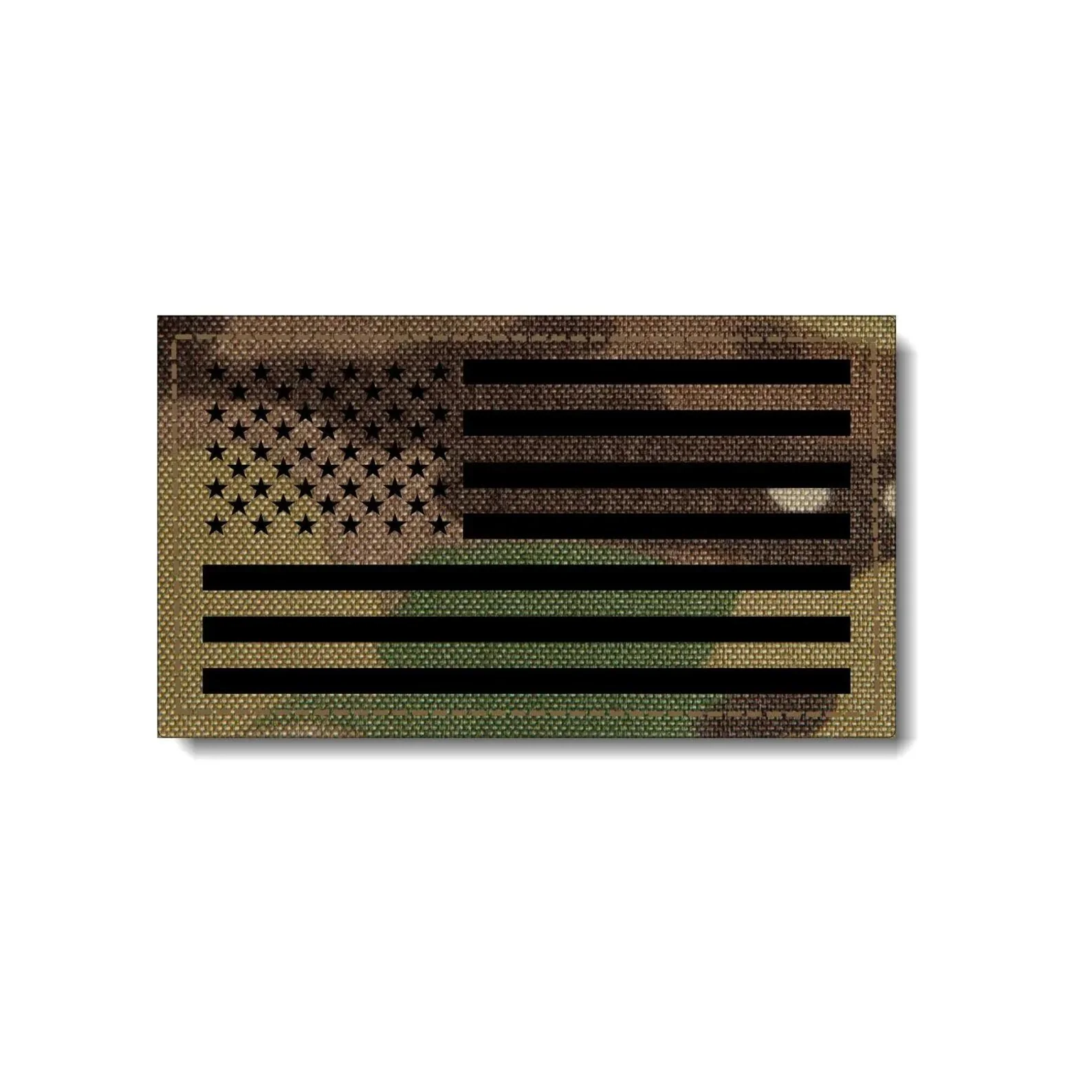 Laser Cut American Flag Patch | 2 x 3.5" USA Flag Badge with Hook Fastener Backing | Durable Tactical Patch - Image 3